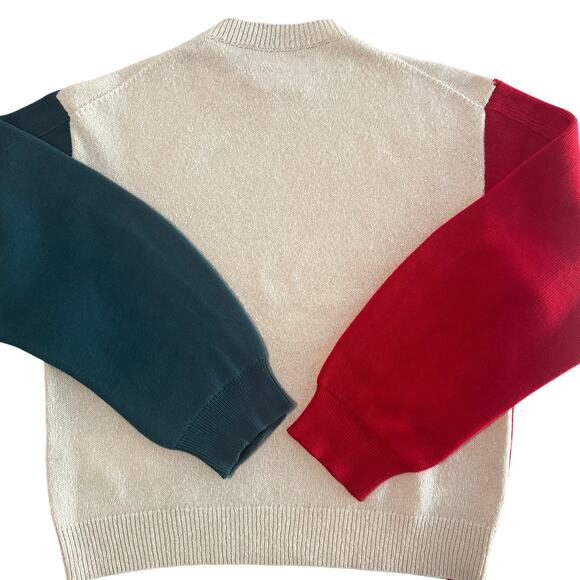 JIL SANDER: Men's Colorblock Cotton/Wool Sweater - 46 (S) - Picture 4 of 7